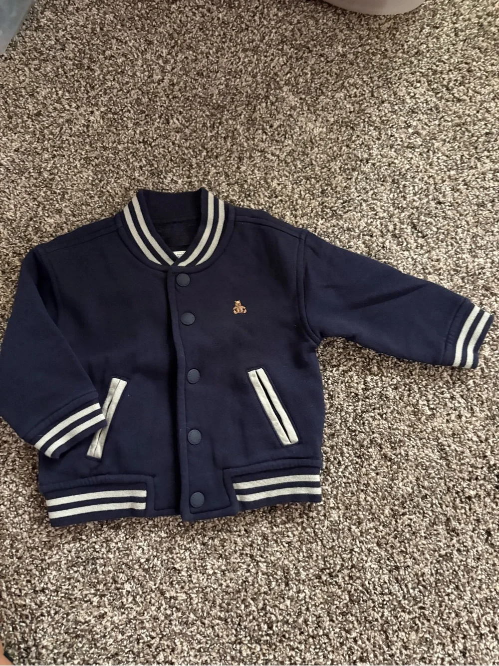 GAP Navy Jacket with White Stripe Trim